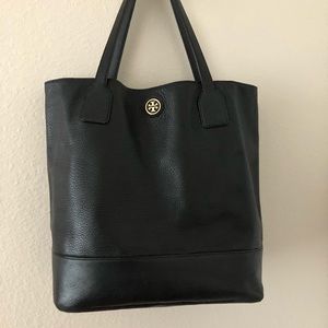 Michelle leather tote bag, black.